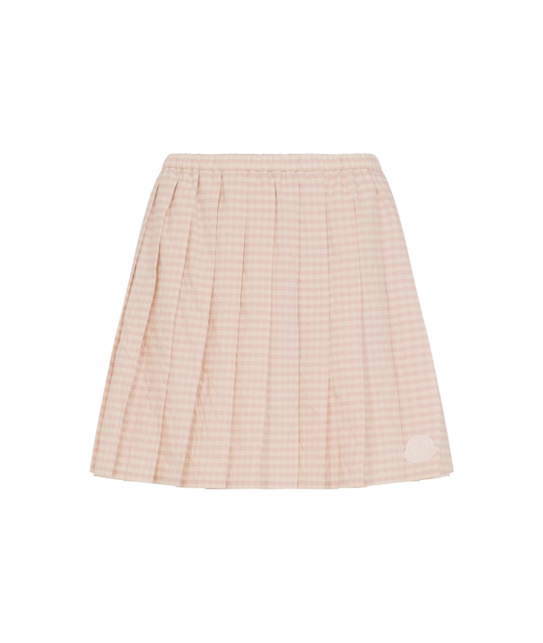 MONCLER Розовая полиэстеровая юбка мини, фото 1