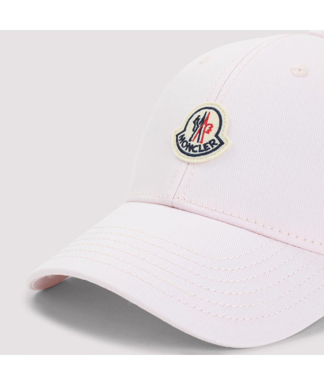 MONCLER Розовая хлопковая кепка, фото 3