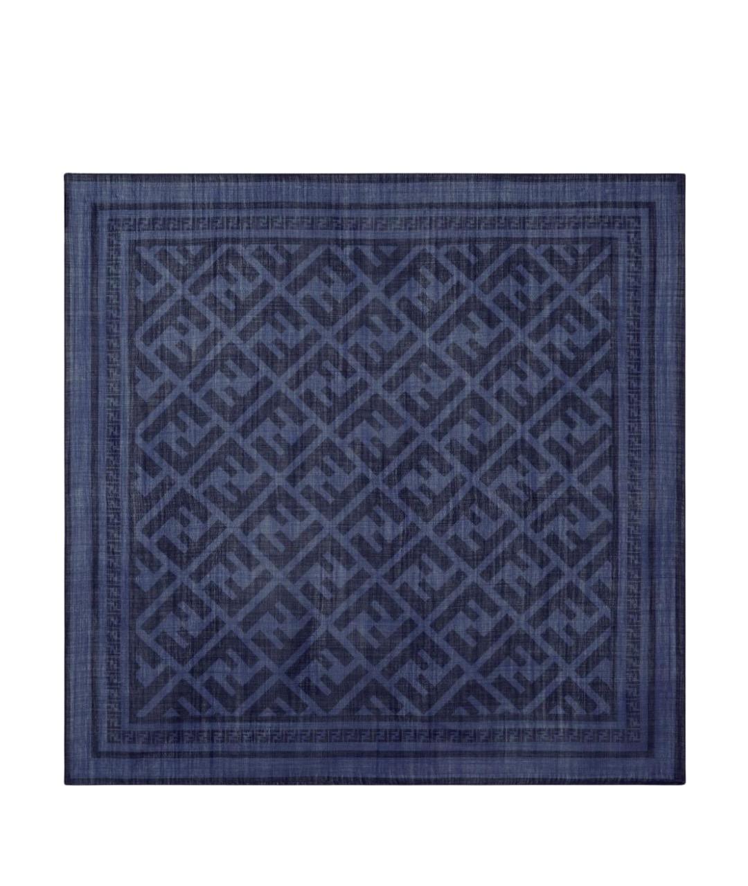 FENDI Синий шарф, фото 1