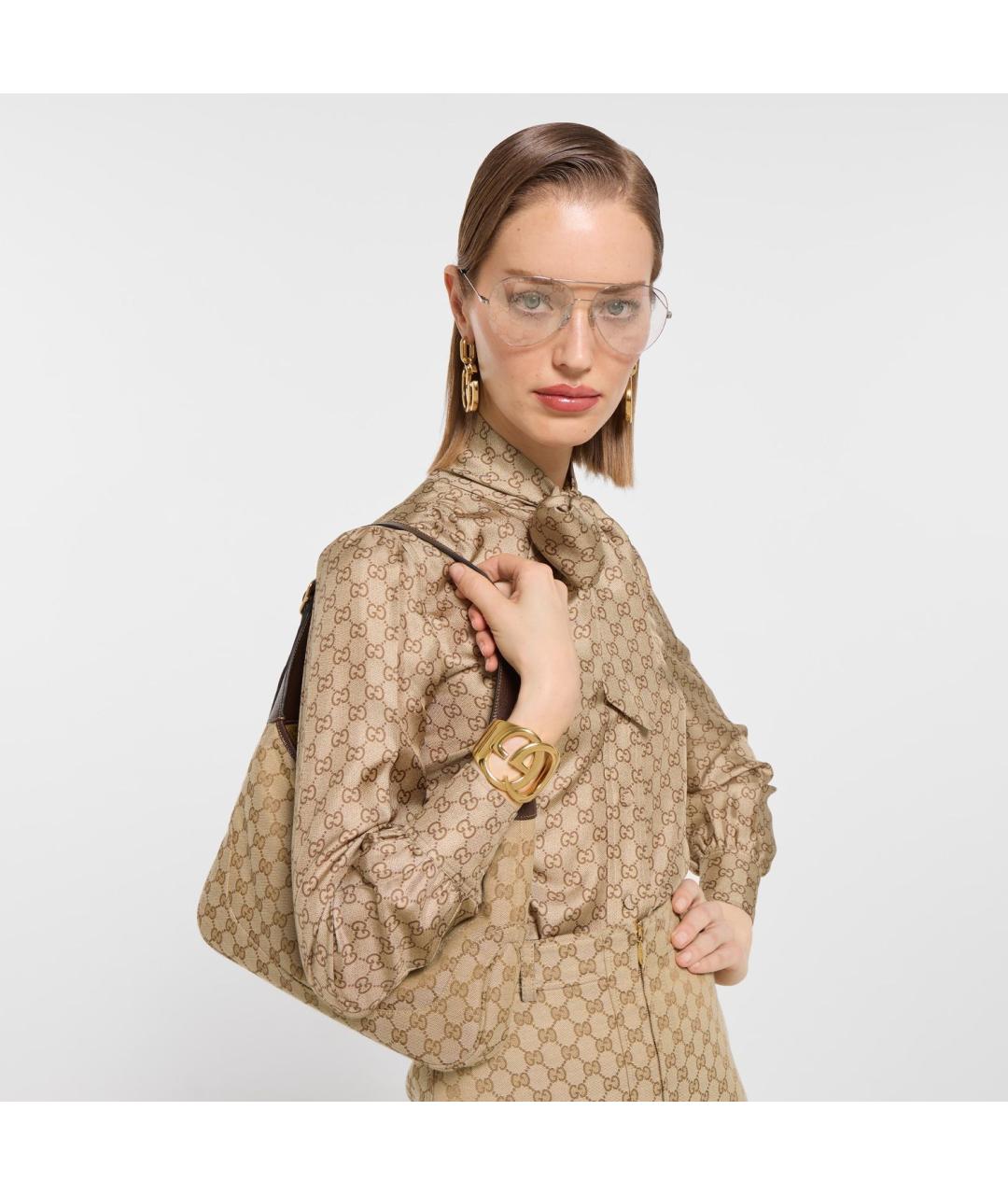 GUCCI Золотой металлический браслет, фото 3