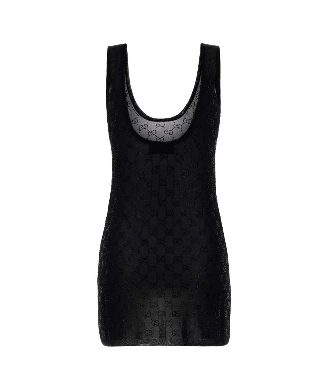 GUCCI Черное вискозное повседневное платье, фото 2