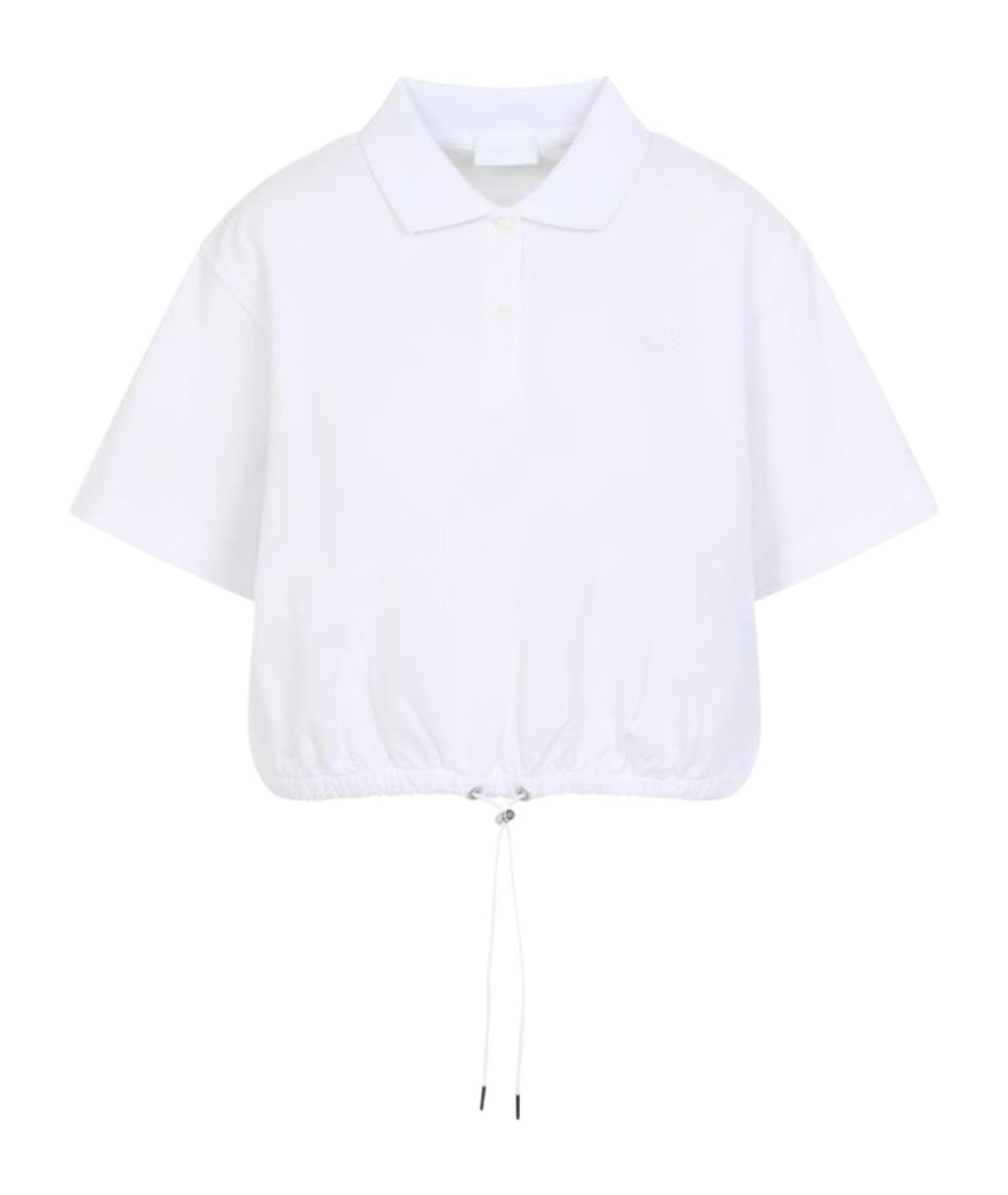 MONCLER Белая хлопковая футболка, фото 1