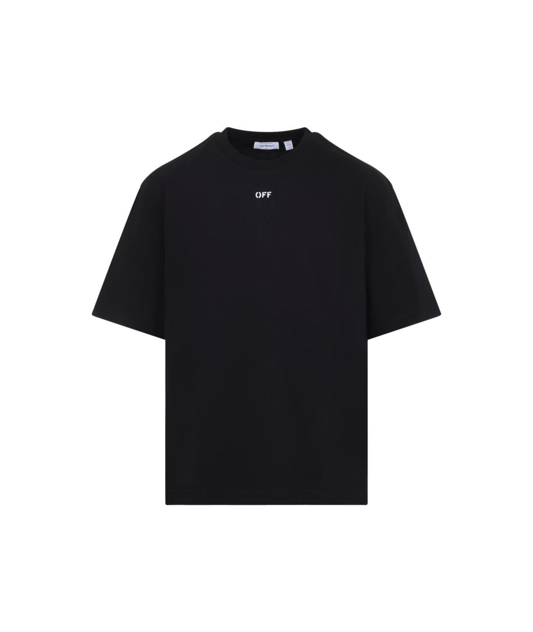 OFF-WHITE Черная хлопковая футболка, фото 1