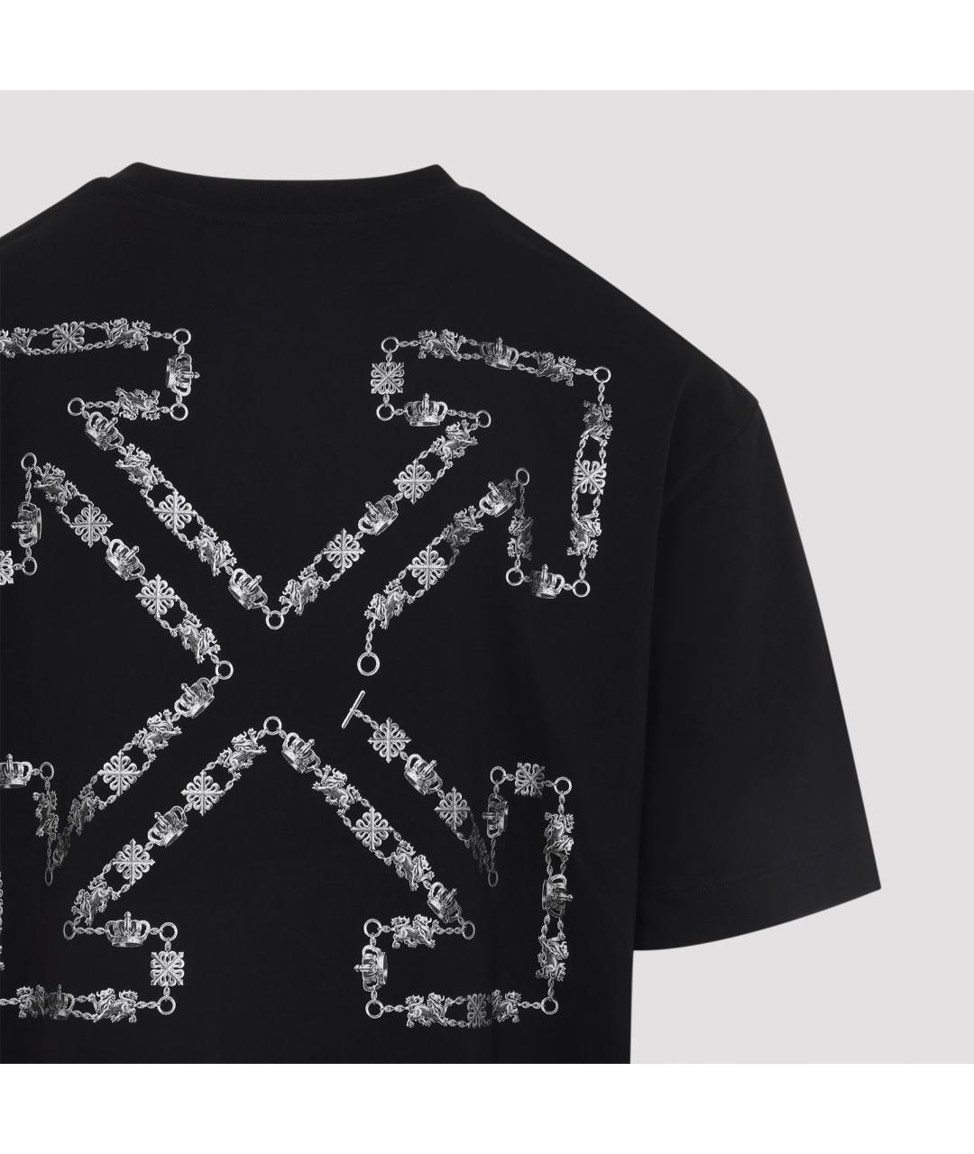 OFF-WHITE Черная хлопковая футболка, фото 3