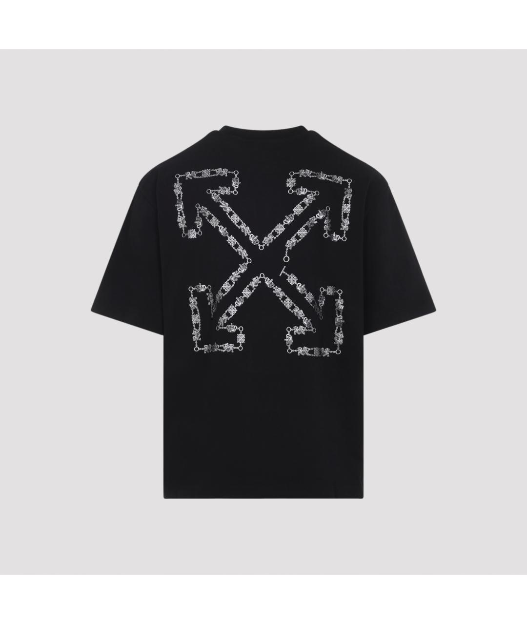 OFF-WHITE Черная хлопковая футболка, фото 2