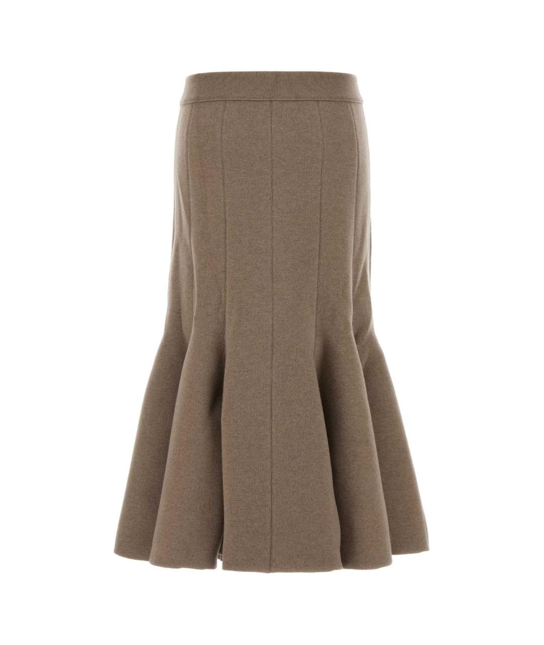 BOTTEGA VENETA Бежевая кашемировая юбка миди, фото 2