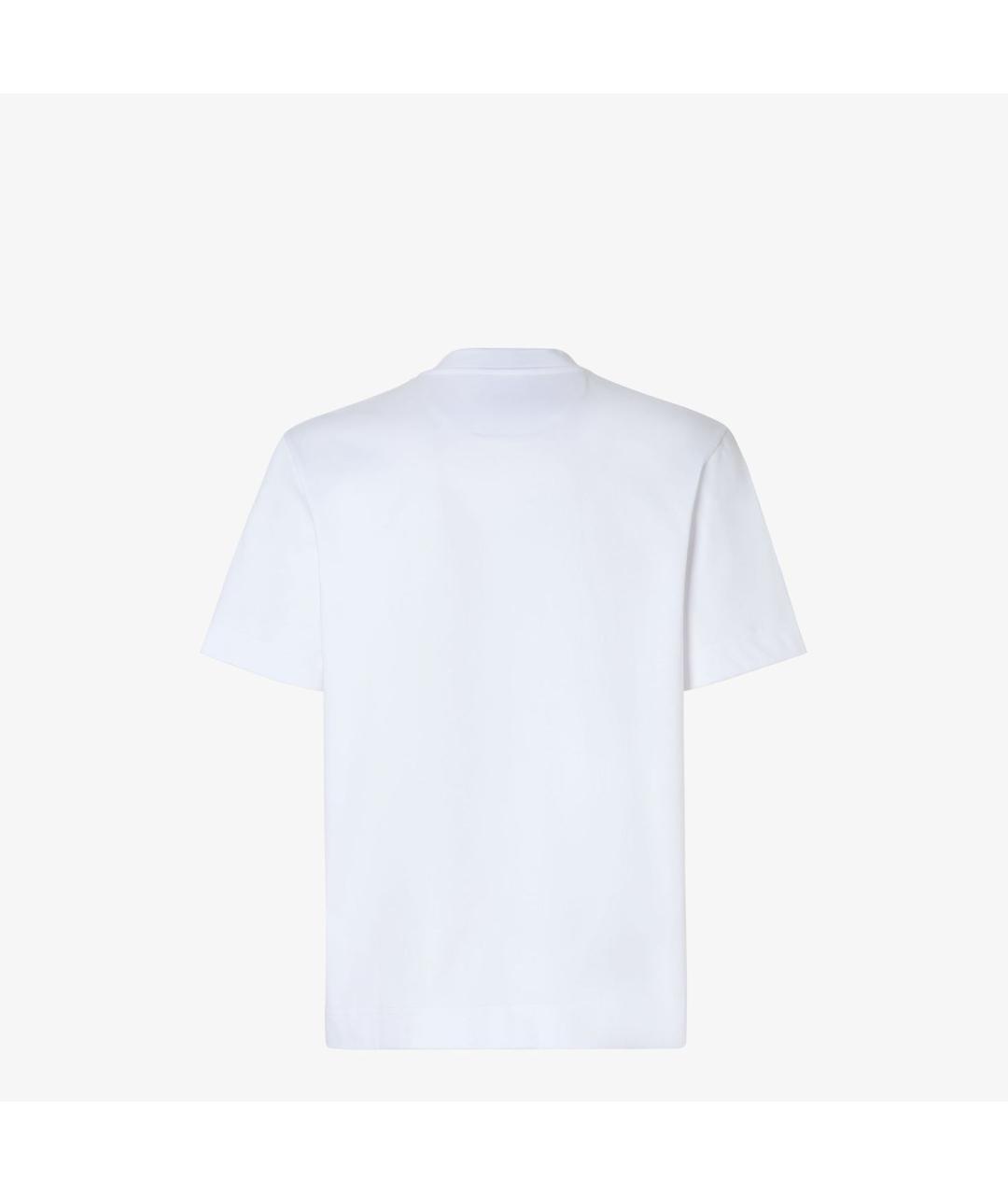 FENDI Белая хлопковая футболка, фото 2