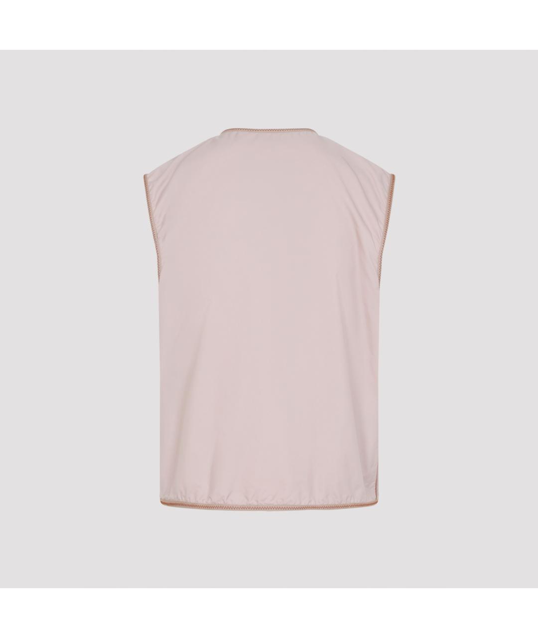 MONCLER Розовый полиамидовый жилет, фото 2