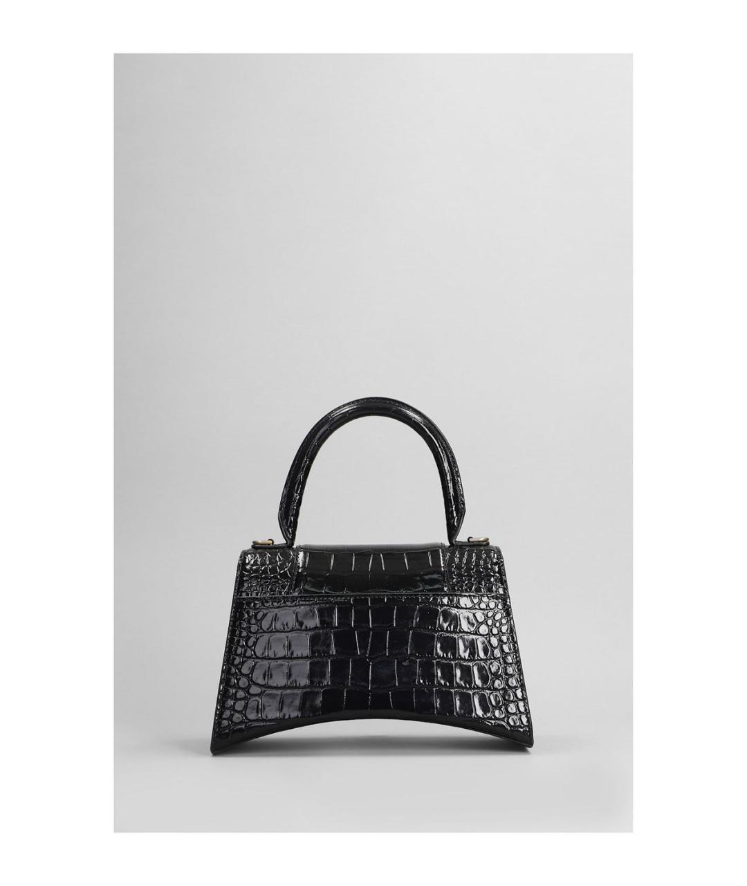 BALENCIAGA Черная кожаная сумка с короткими ручками, фото 3