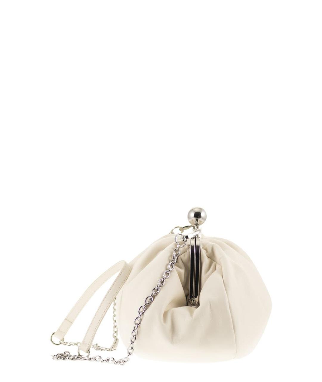 WEEKEND MAX MARA Белая кожаная сумка через плечо, фото 3