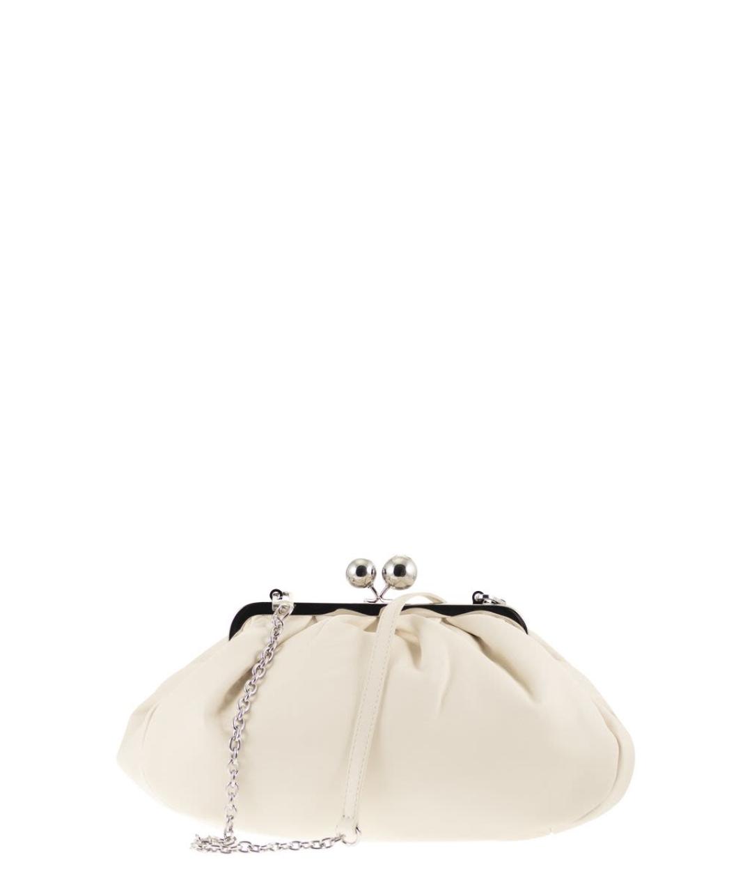 WEEKEND MAX MARA Белая кожаная сумка через плечо, фото 2