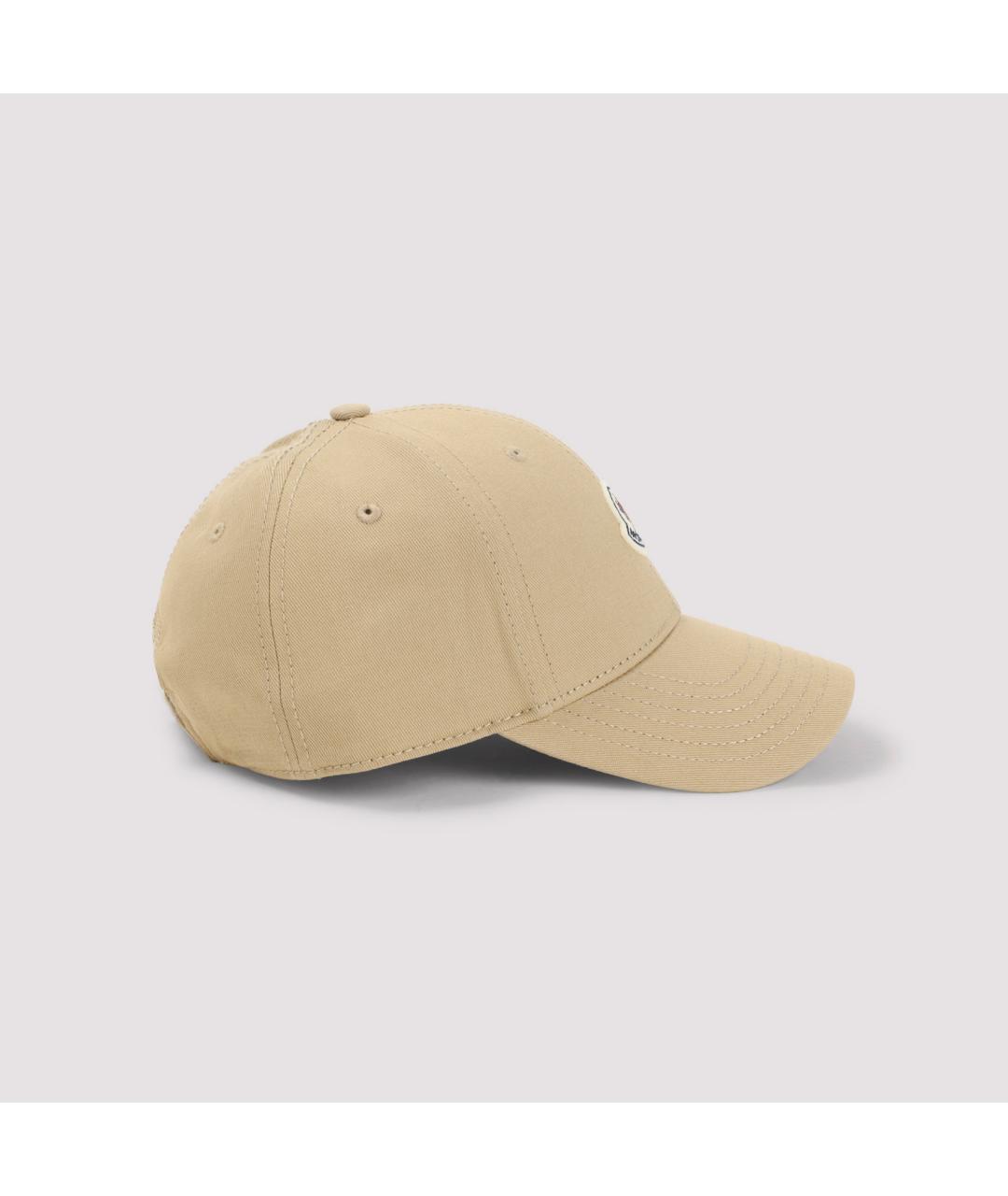 MONCLER Бежевая хлопковая кепка, фото 2