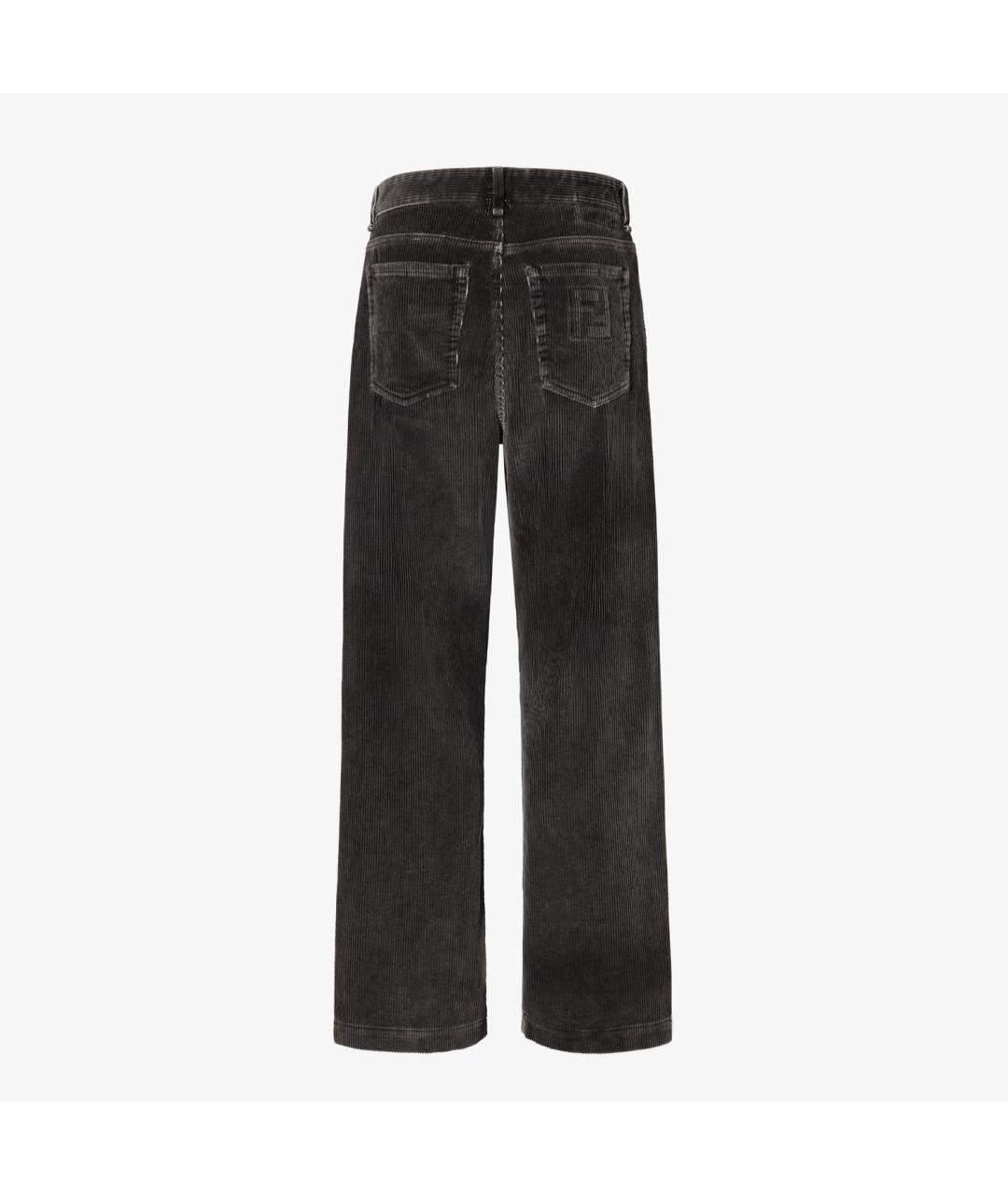 FENDI Черные хлопковые прямые джинсы, фото 2