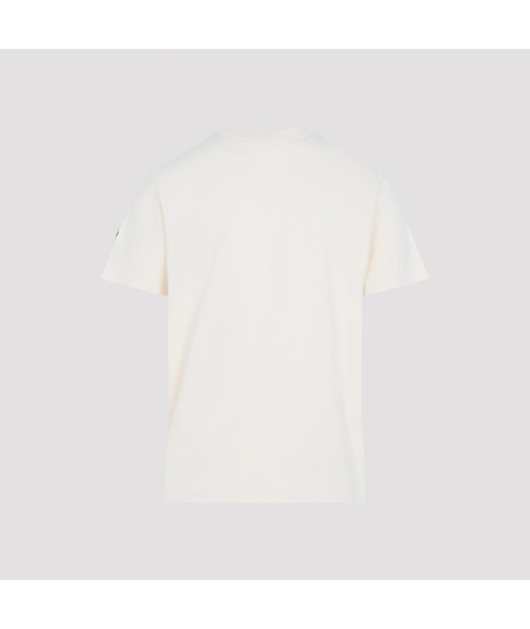 MONCLER Белая хлопковая футболка, фото 2