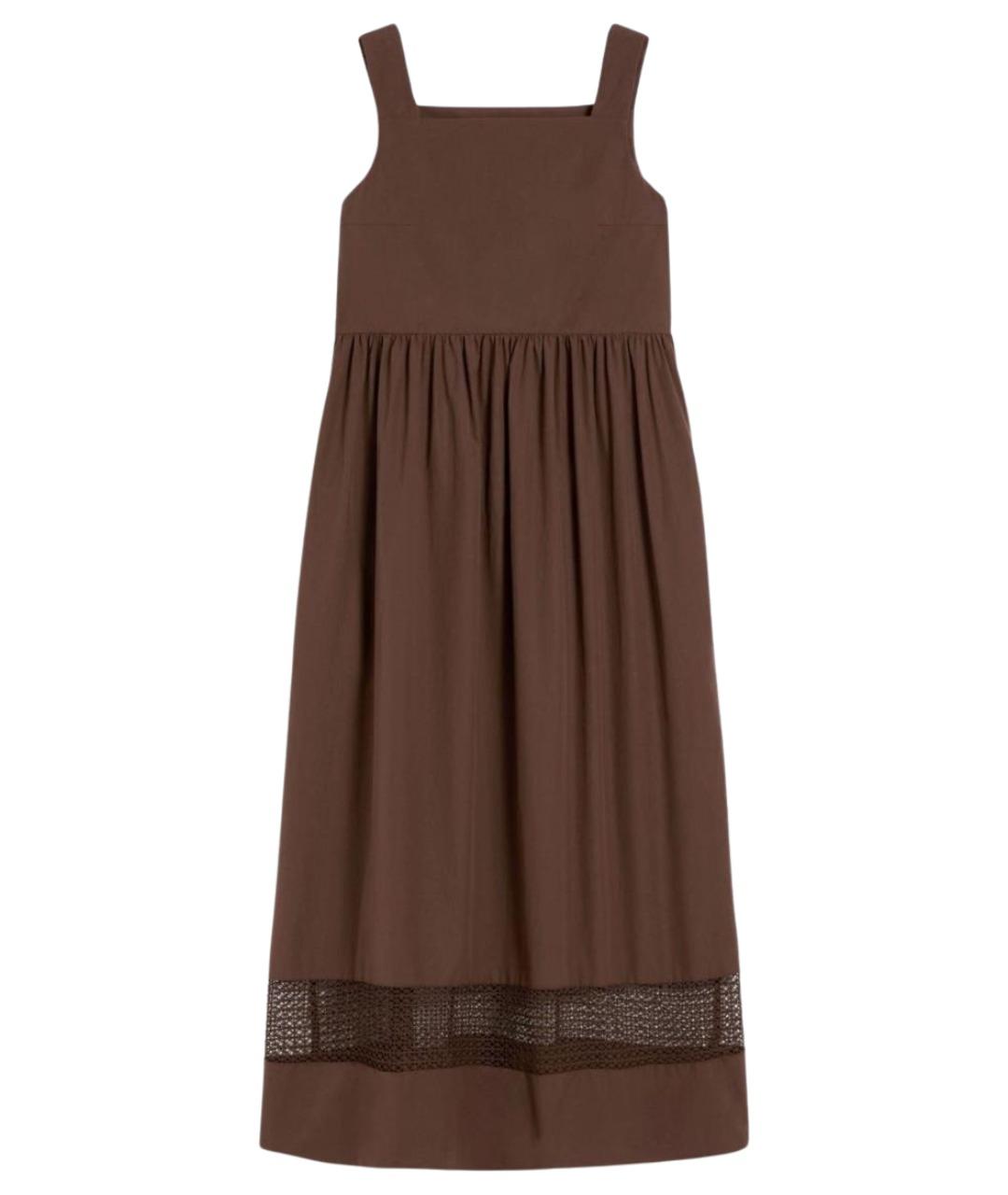 WEEKEND MAX MARA Коричневое хлопковое повседневное платье, фото 1