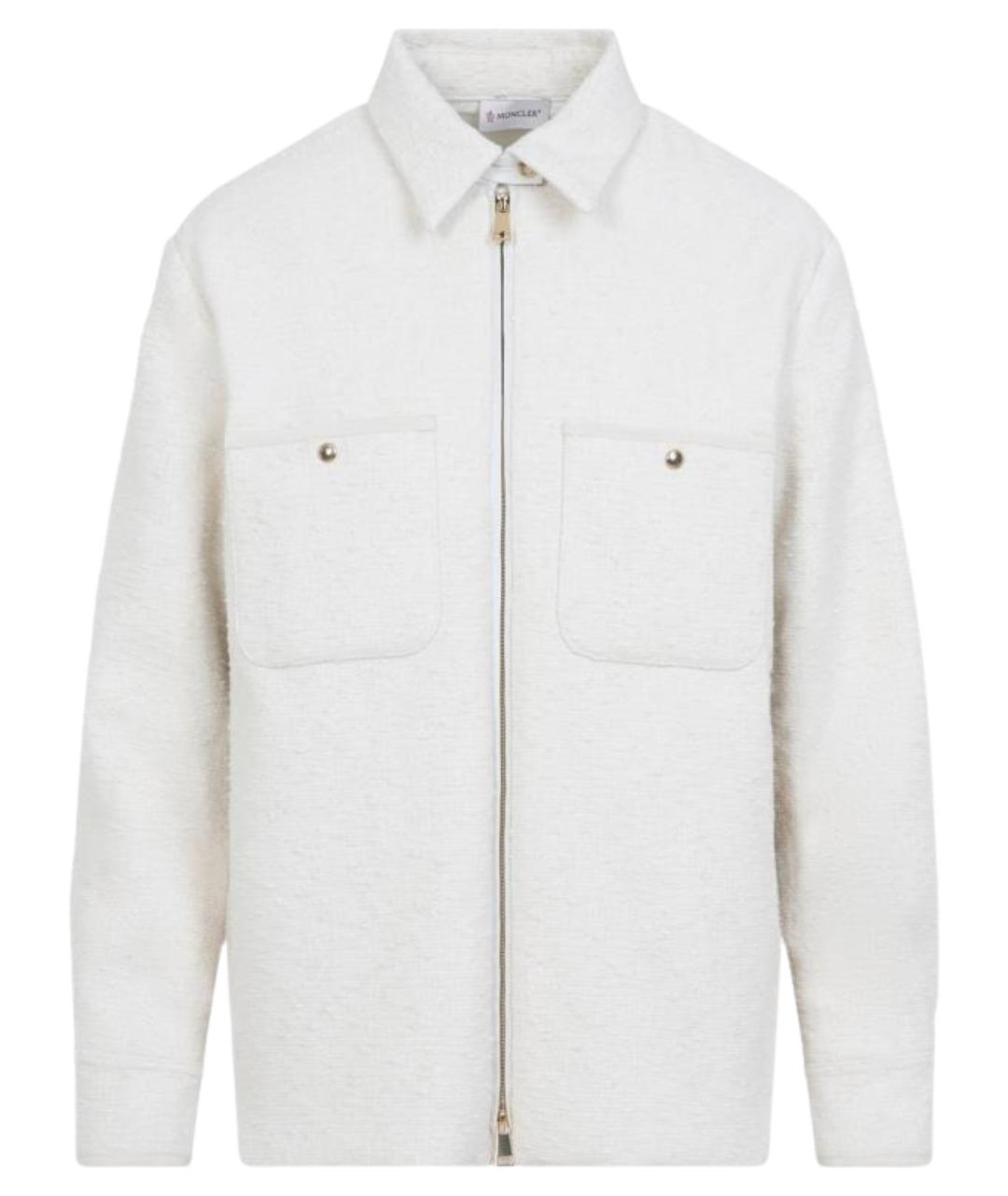 MONCLER Белая хлопковая куртка, фото 1