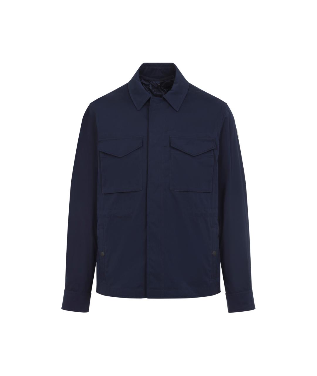 MONCLER Синяя полиамидовая куртка, фото 1