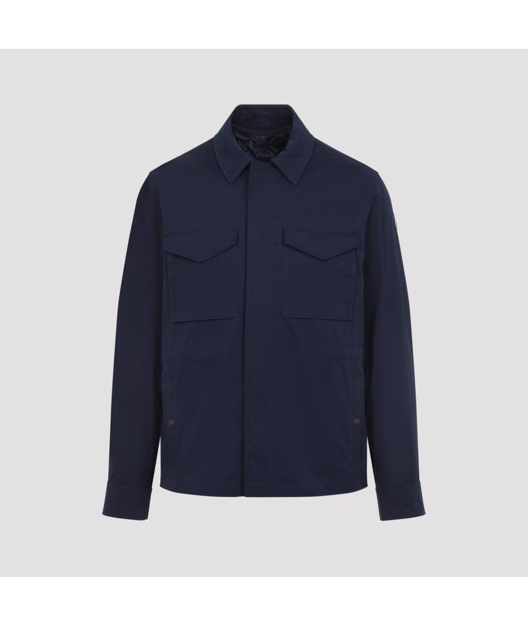 MONCLER Синяя полиамидовая куртка, фото 2