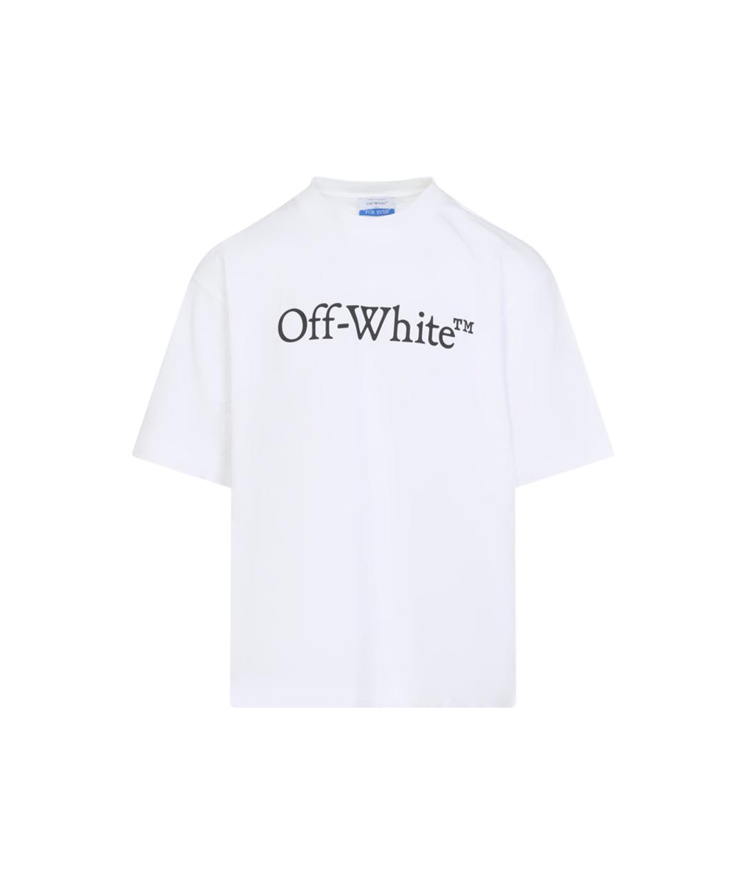 OFF-WHITE Белая хлопковая футболка, фото 1