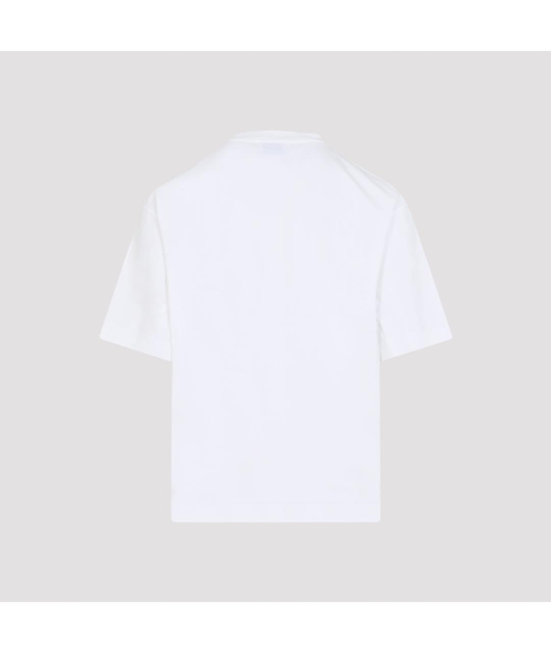 OFF-WHITE Белая хлопковая футболка, фото 2