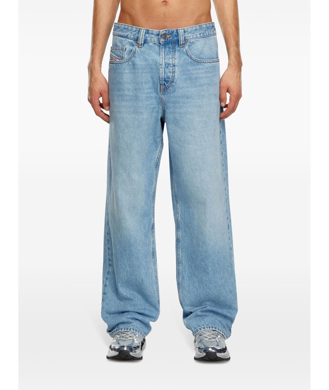 DIESEL Синие хлопковые повседневные брюки, фото 3