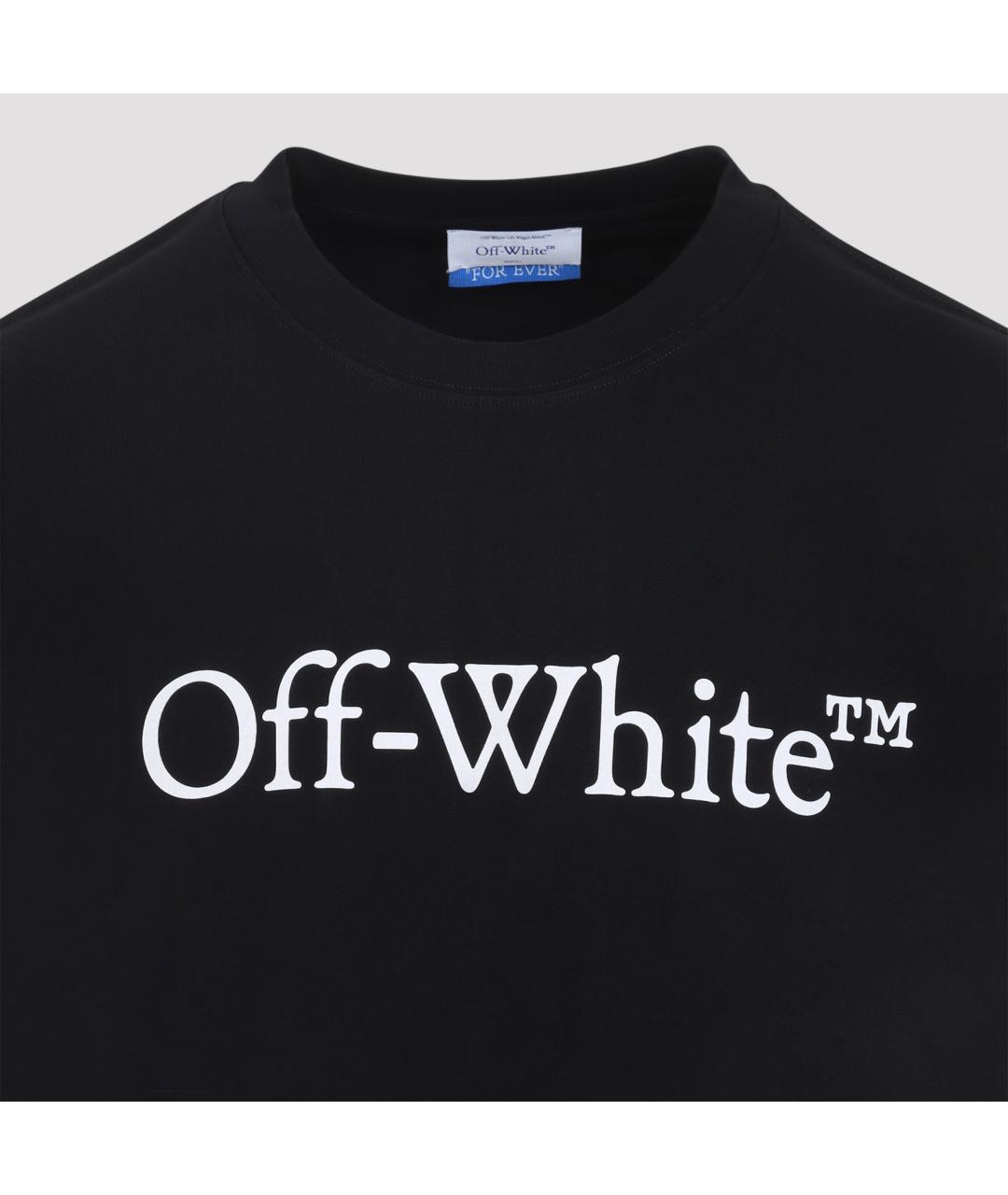 OFF-WHITE Черная хлопковая футболка, фото 3