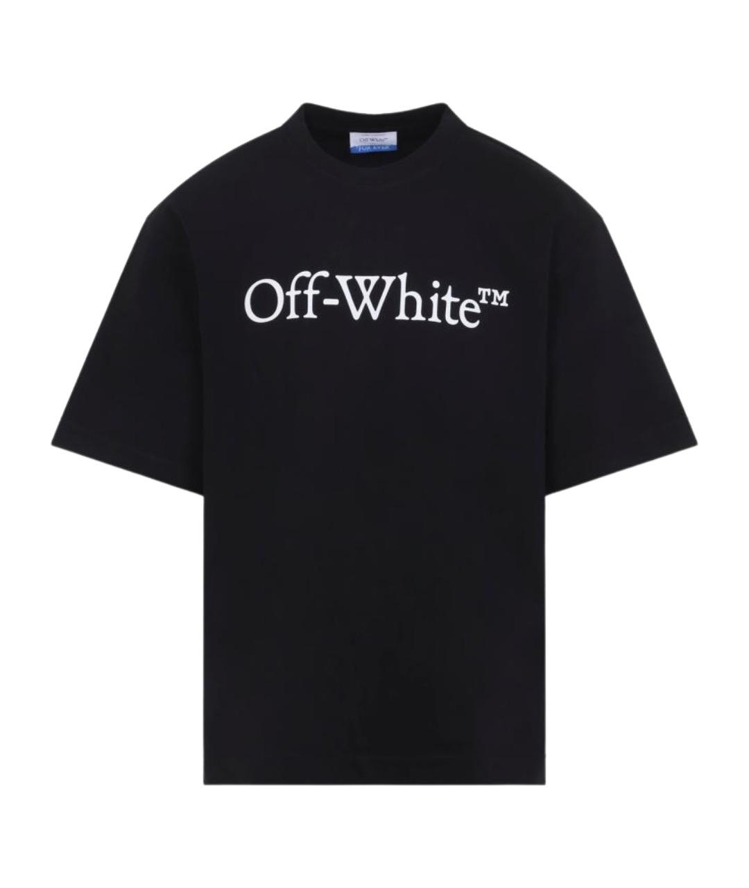 OFF-WHITE Черная хлопковая футболка, фото 1