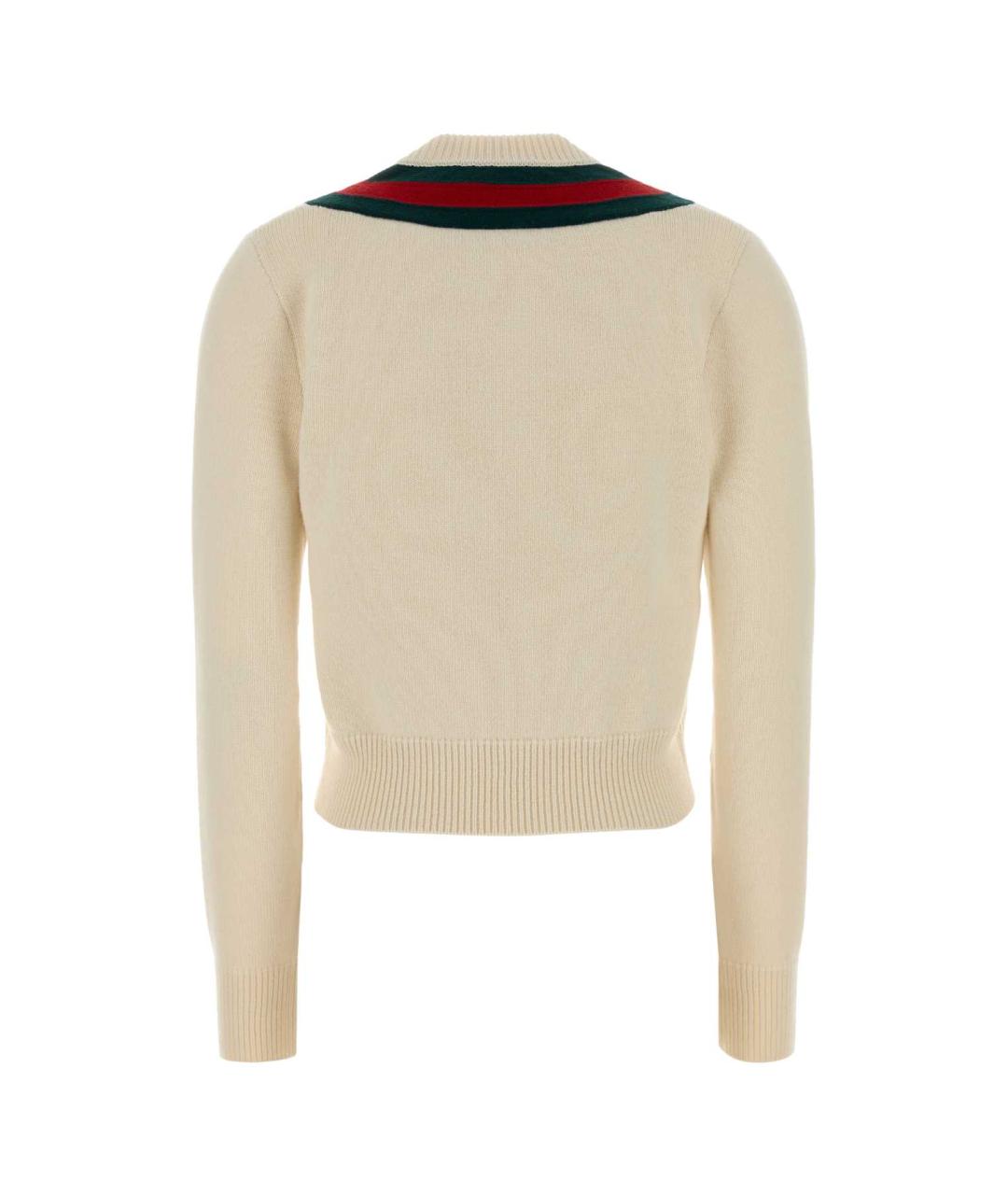 GUCCI Бежевый шерстяной джемпер / свитер, фото 2