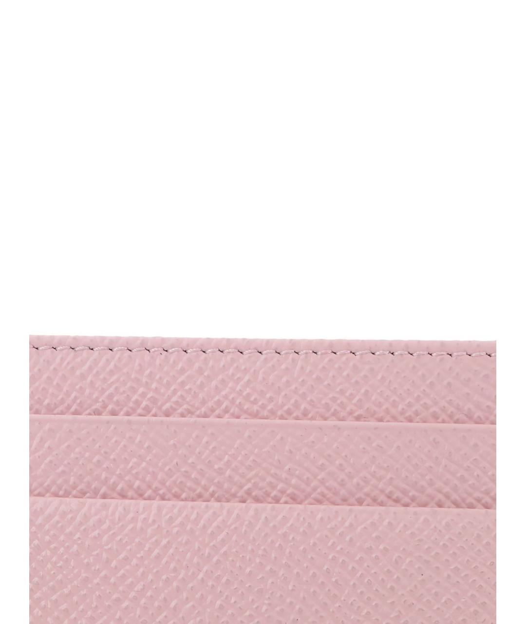 DOLCE&GABBANA Розовый кожаный кардхолдер, фото 3