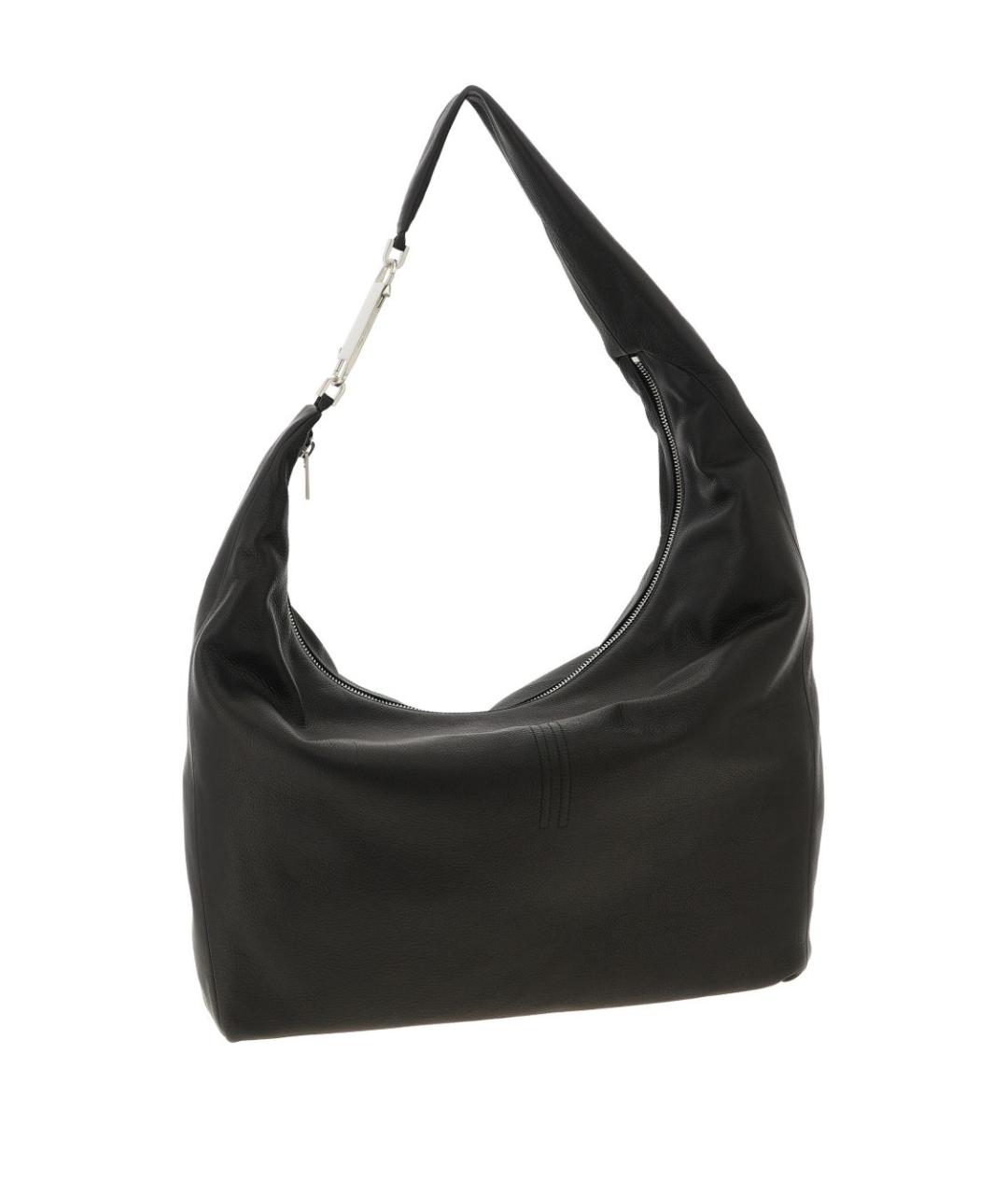 RICK OWENS Черная кожаная сумка через плечо, фото 5