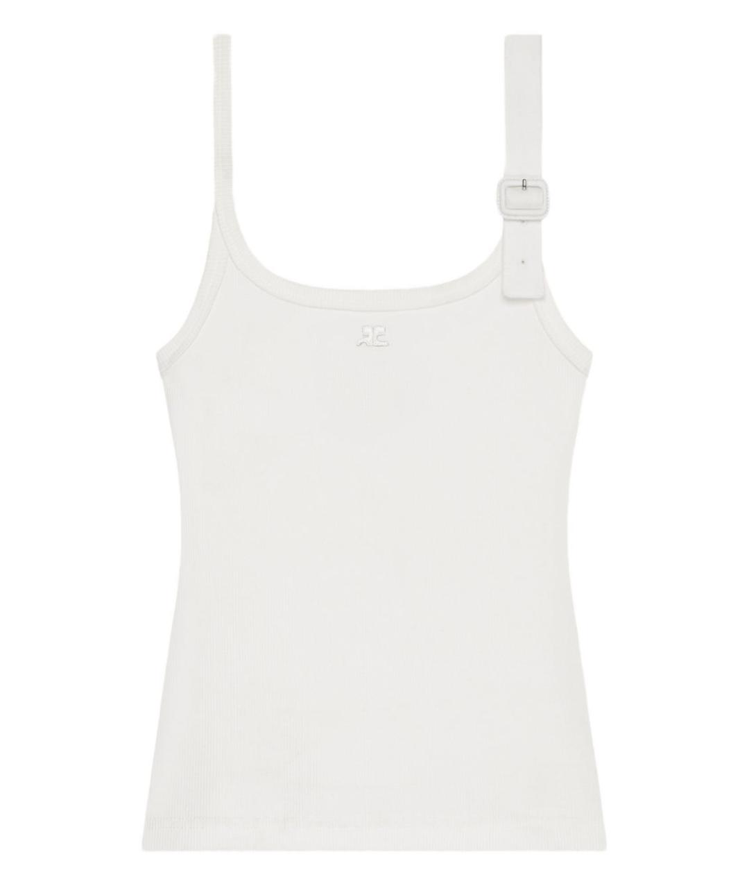 COURREGES Белая хлопковая майка, фото 1