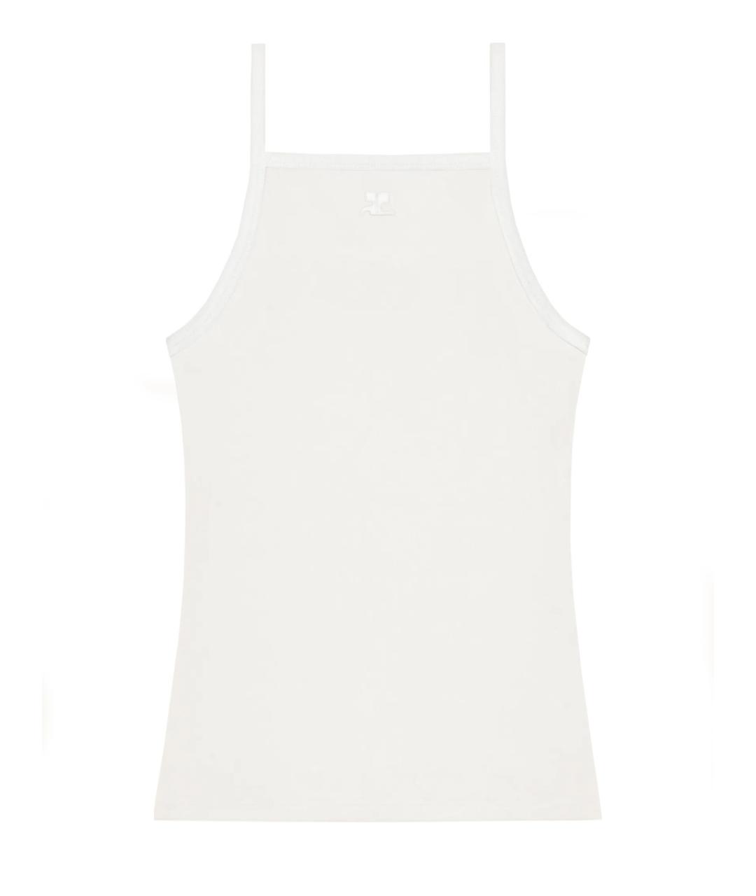 COURREGES Белая хлопковая майка, фото 1