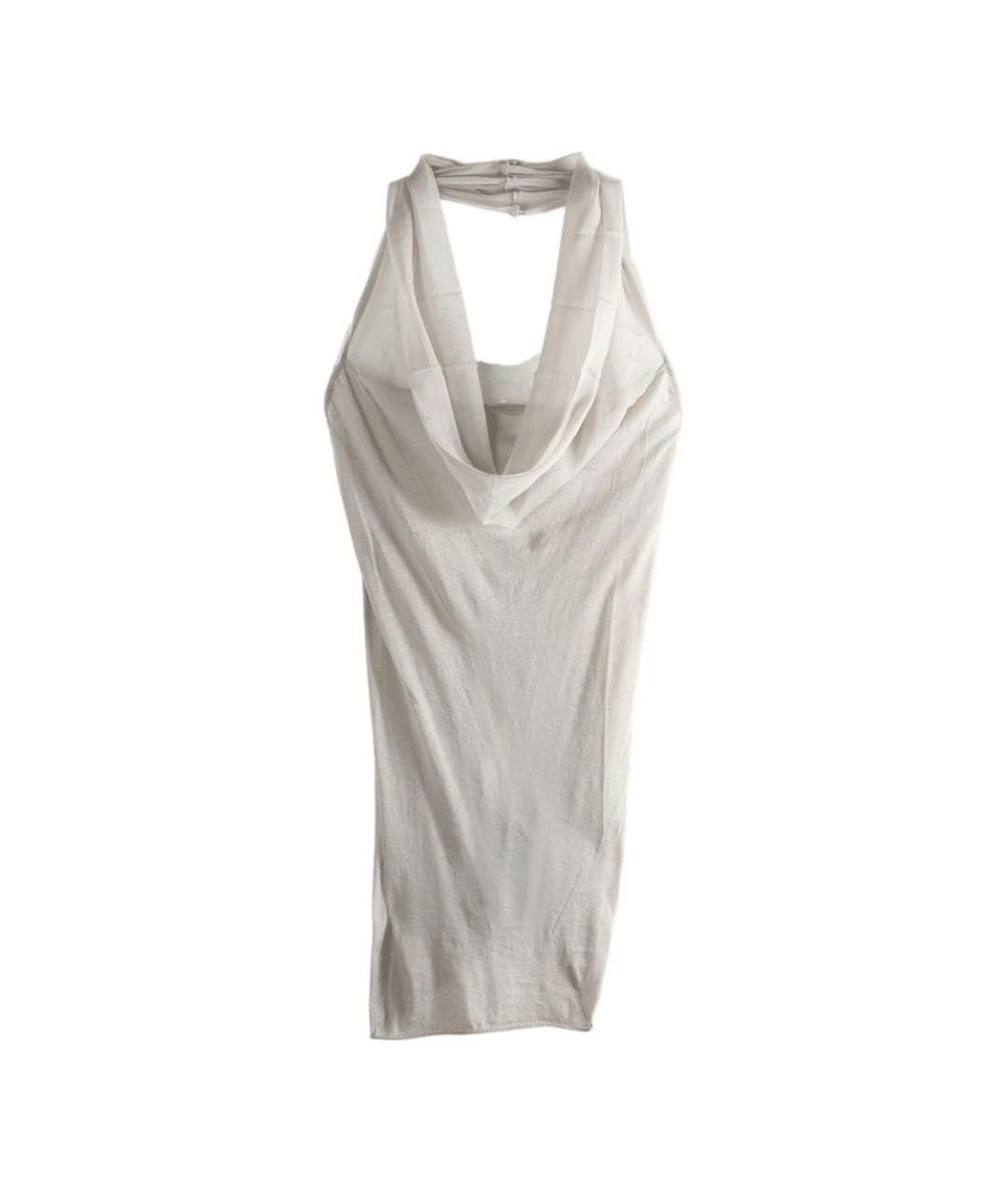 RICK OWENS Белая хлопковая майка, фото 1