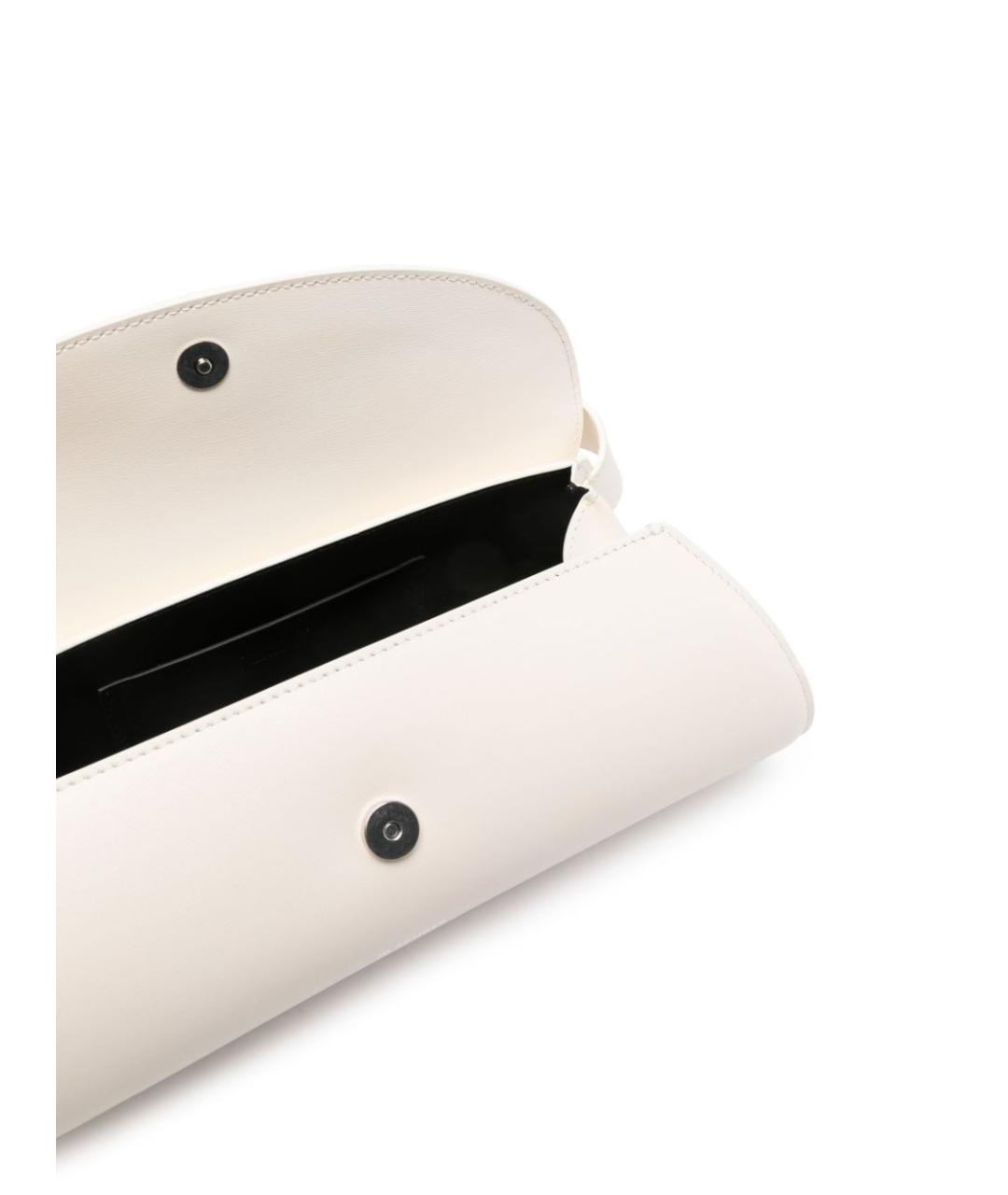 JIL SANDER Белая кожаная сумка через плечо, фото 3