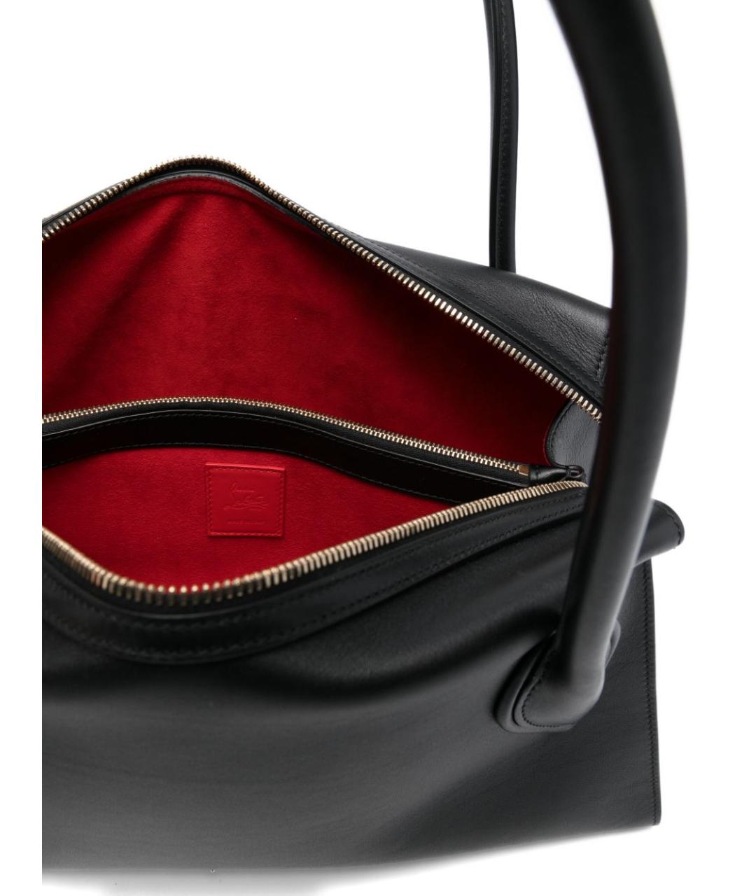 CHRISTIAN LOUBOUTIN Черная кожаная сумка через плечо, фото 3