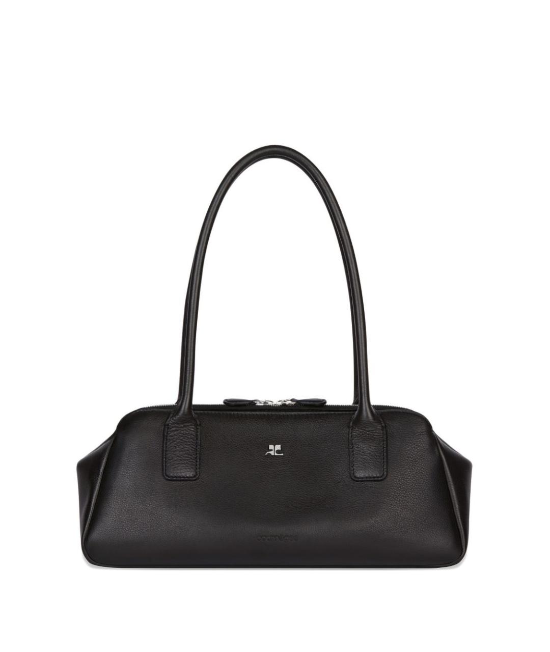 COURREGES Черная кожаная сумка через плечо, фото 1