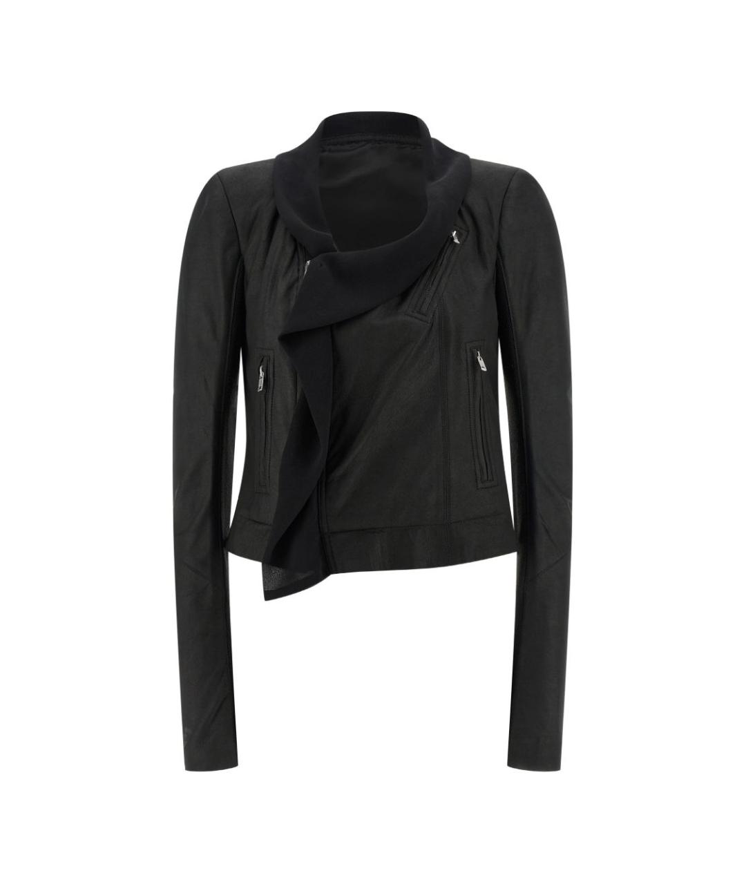 RICK OWENS Черная кожаная куртка, фото 1