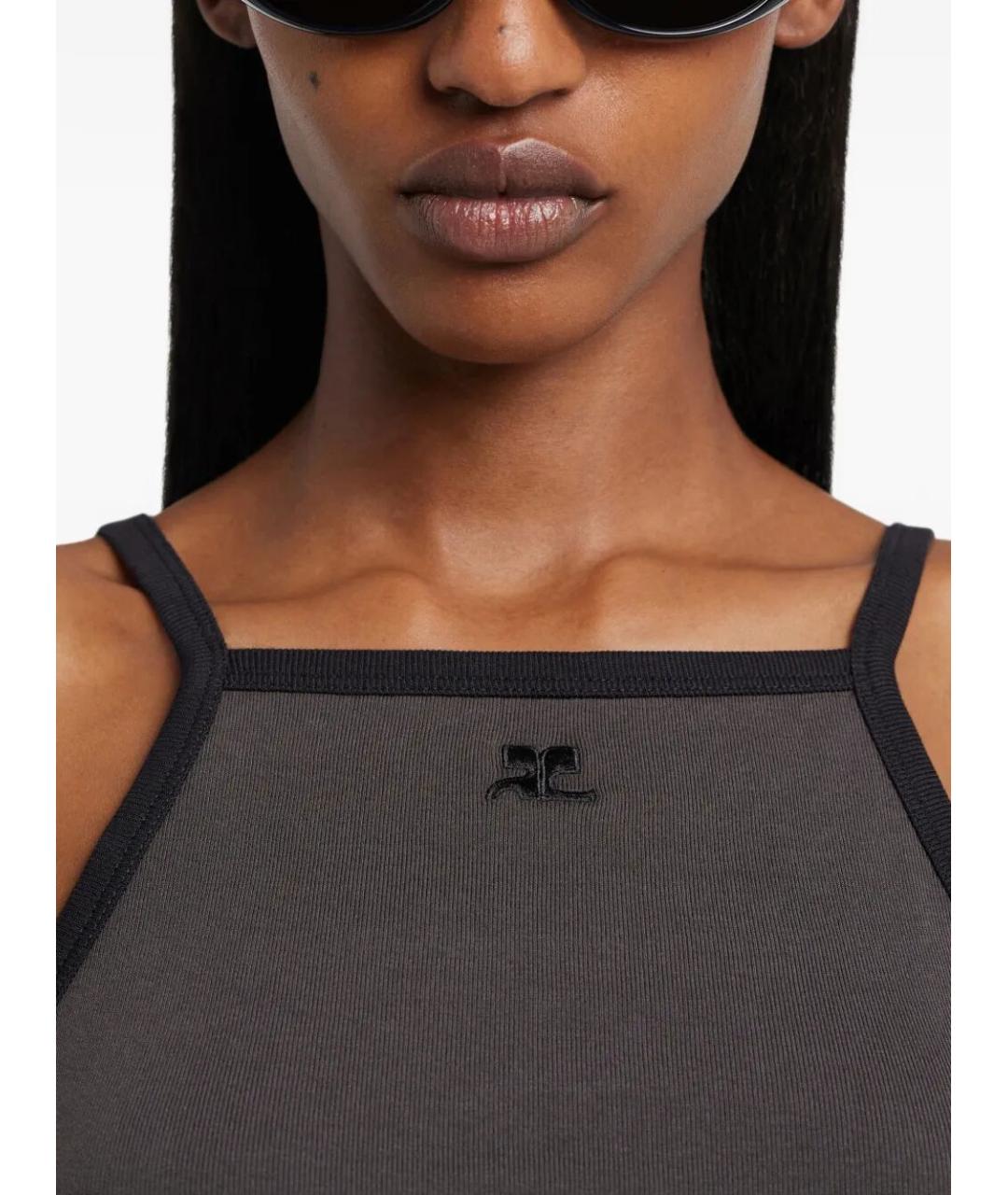 COURREGES Серая хлопковая майка, фото 2