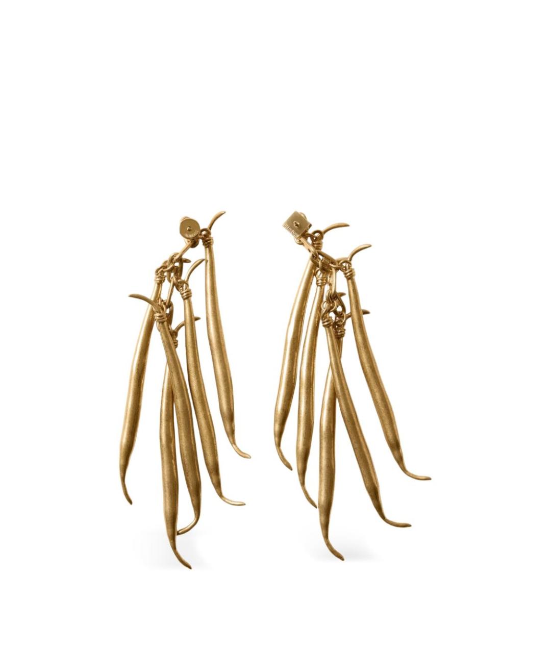 JACQUEMUS Золотые металлические серьги, фото 1