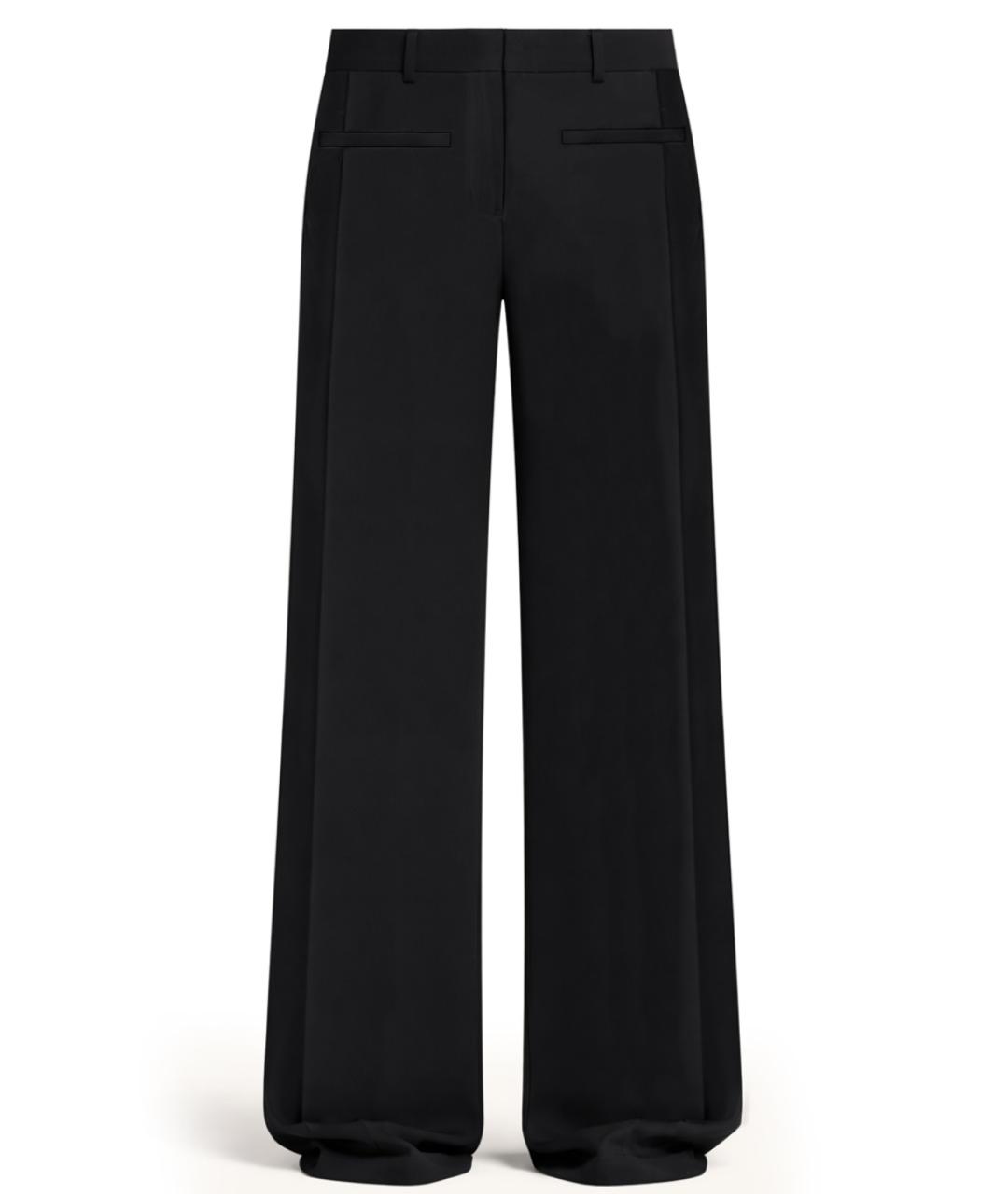 COURREGES Черные полиэстеровые прямые брюки, фото 1