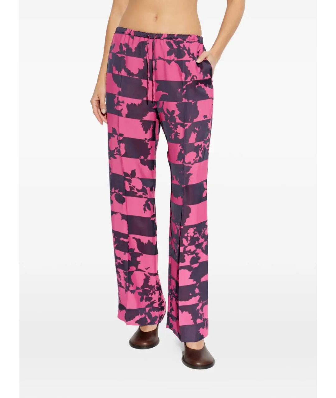 DRIES VAN NOTEN Мульти ацетатные прямые брюки, фото 2