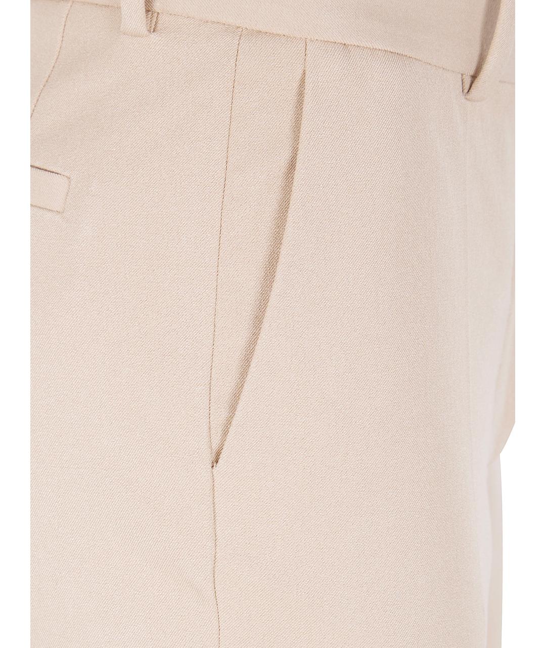 JOSEPH Бежевые хлопковые прямые брюки, фото 3