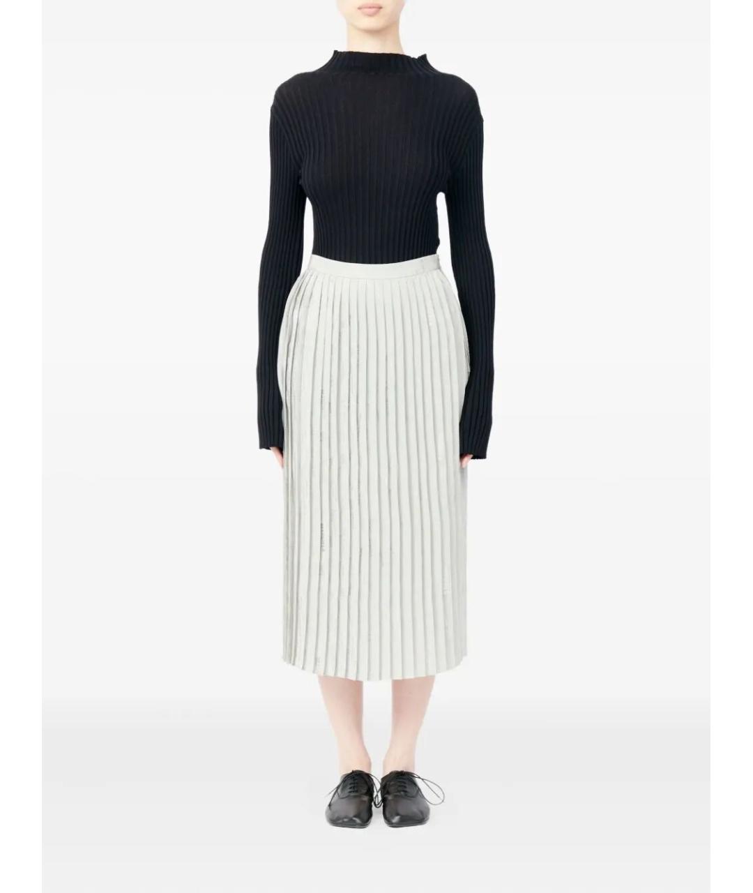 MM6 MAISON MARGIELA Серая вискозная юбка макси, фото 2