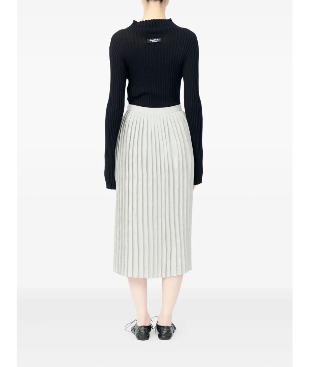 MM6 MAISON MARGIELA Серая вискозная юбка макси, фото 4