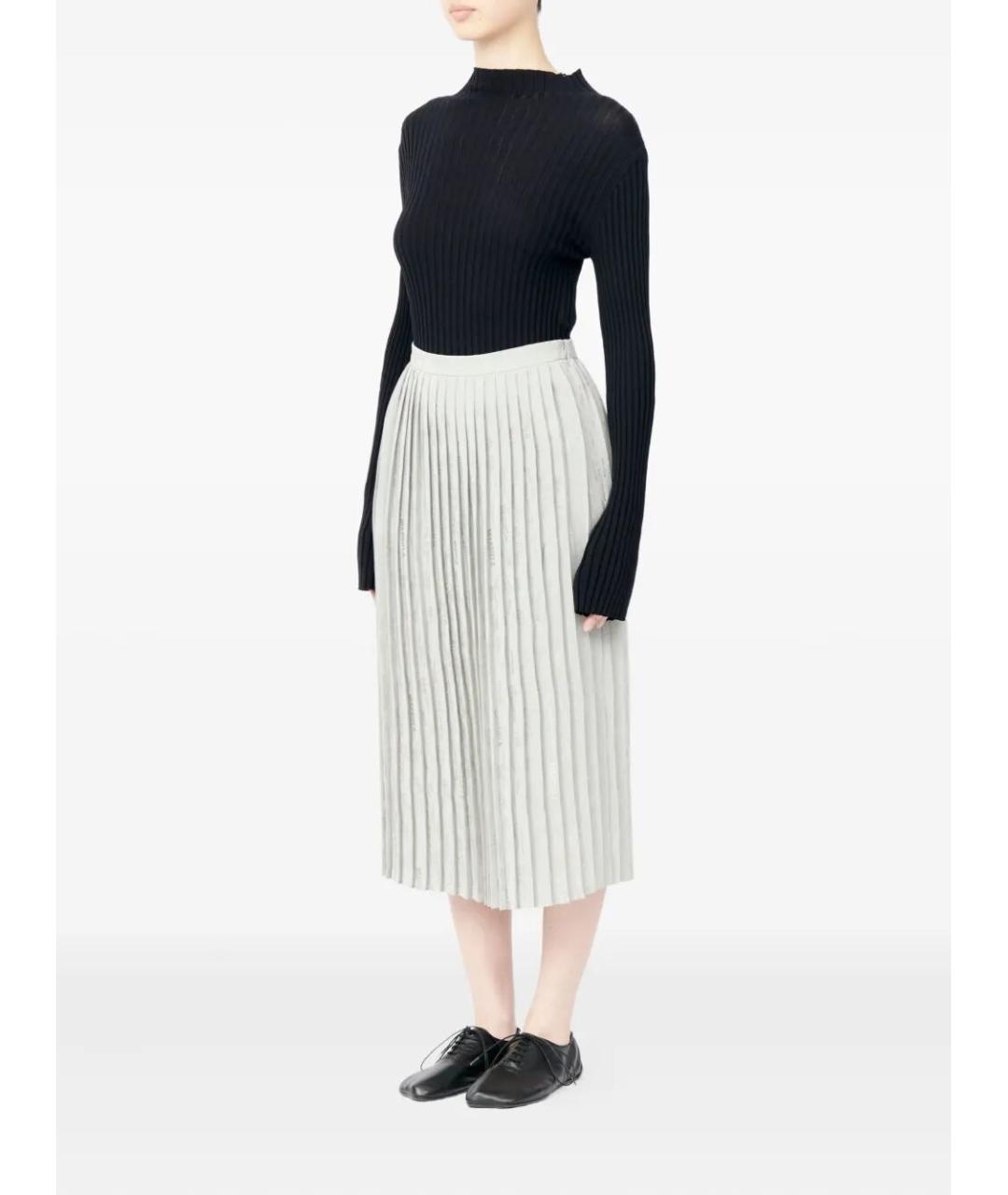 MM6 MAISON MARGIELA Серая вискозная юбка макси, фото 5