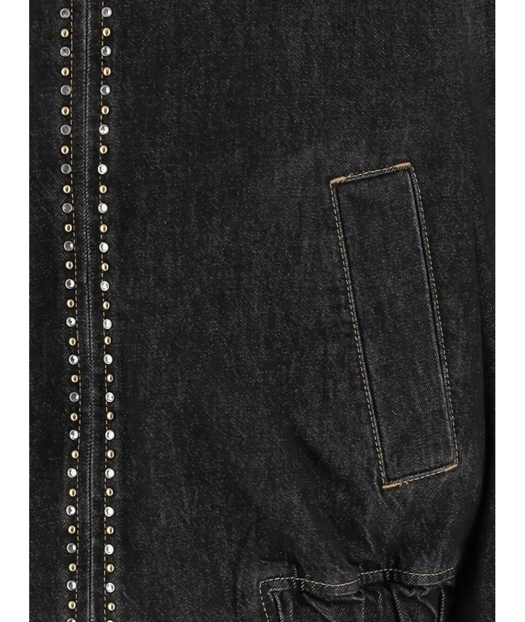 VERSACE Черная хлопковая куртка, фото 3