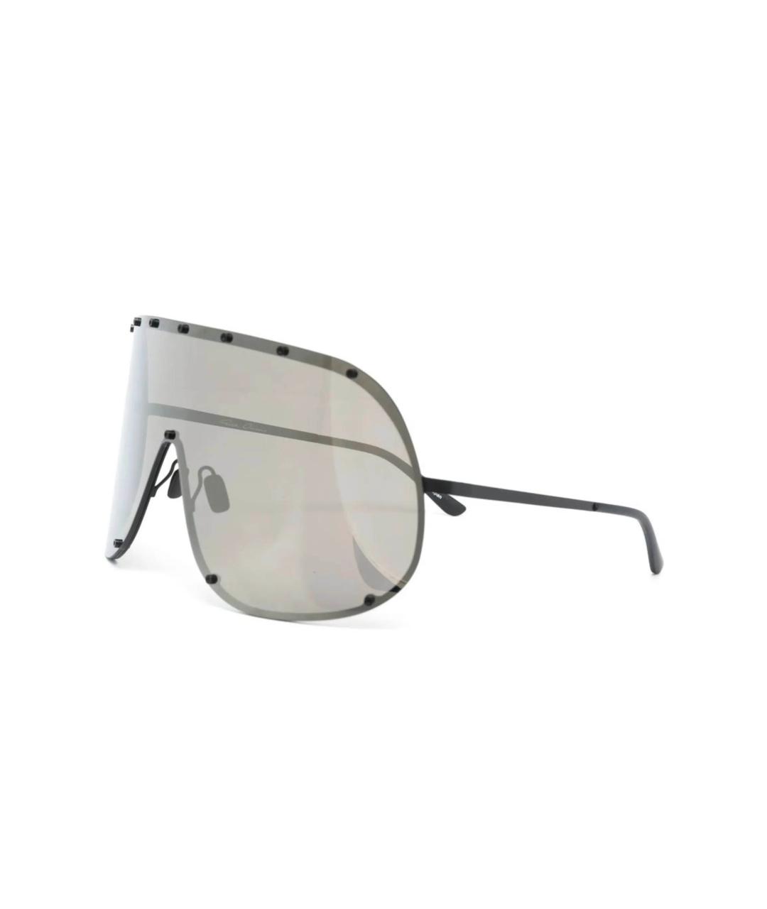 RICK OWENS Черные металлические солнцезащитные очки, фото 2