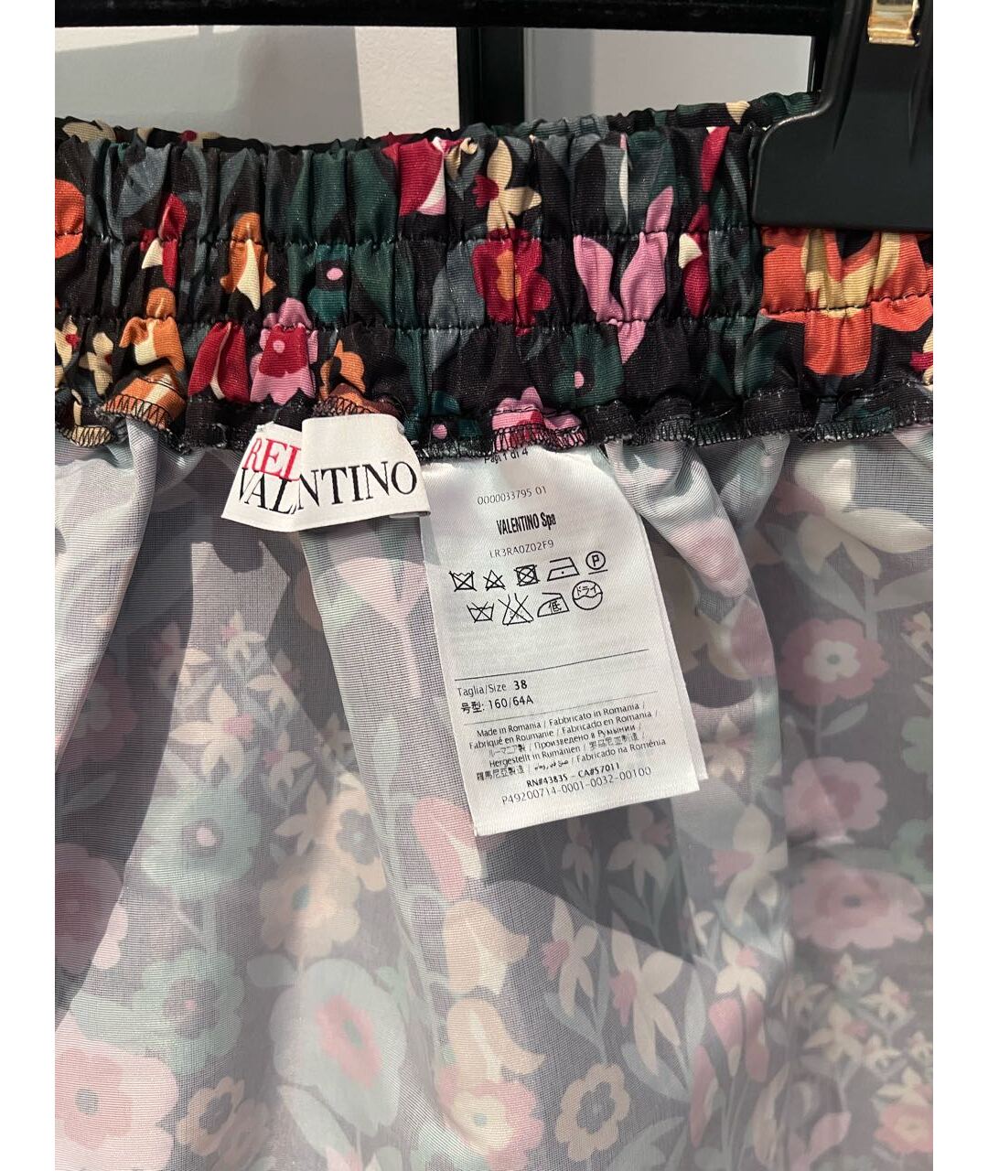 RED VALENTINO Мульти полиэстеровая юбка мини, фото 3