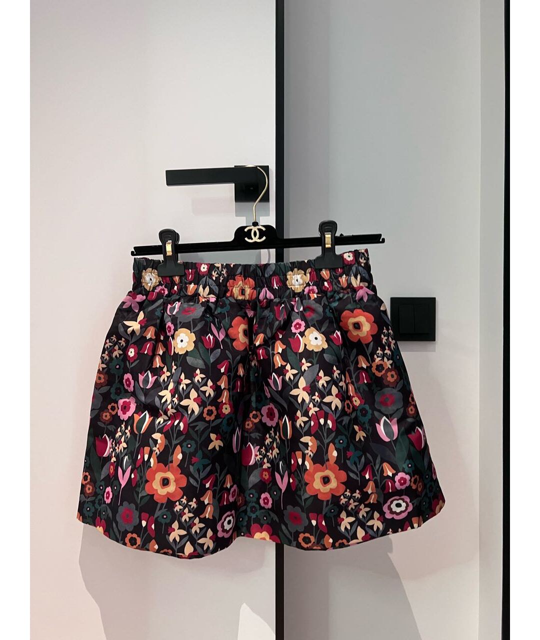 RED VALENTINO Мульти полиэстеровая юбка мини, фото 5
