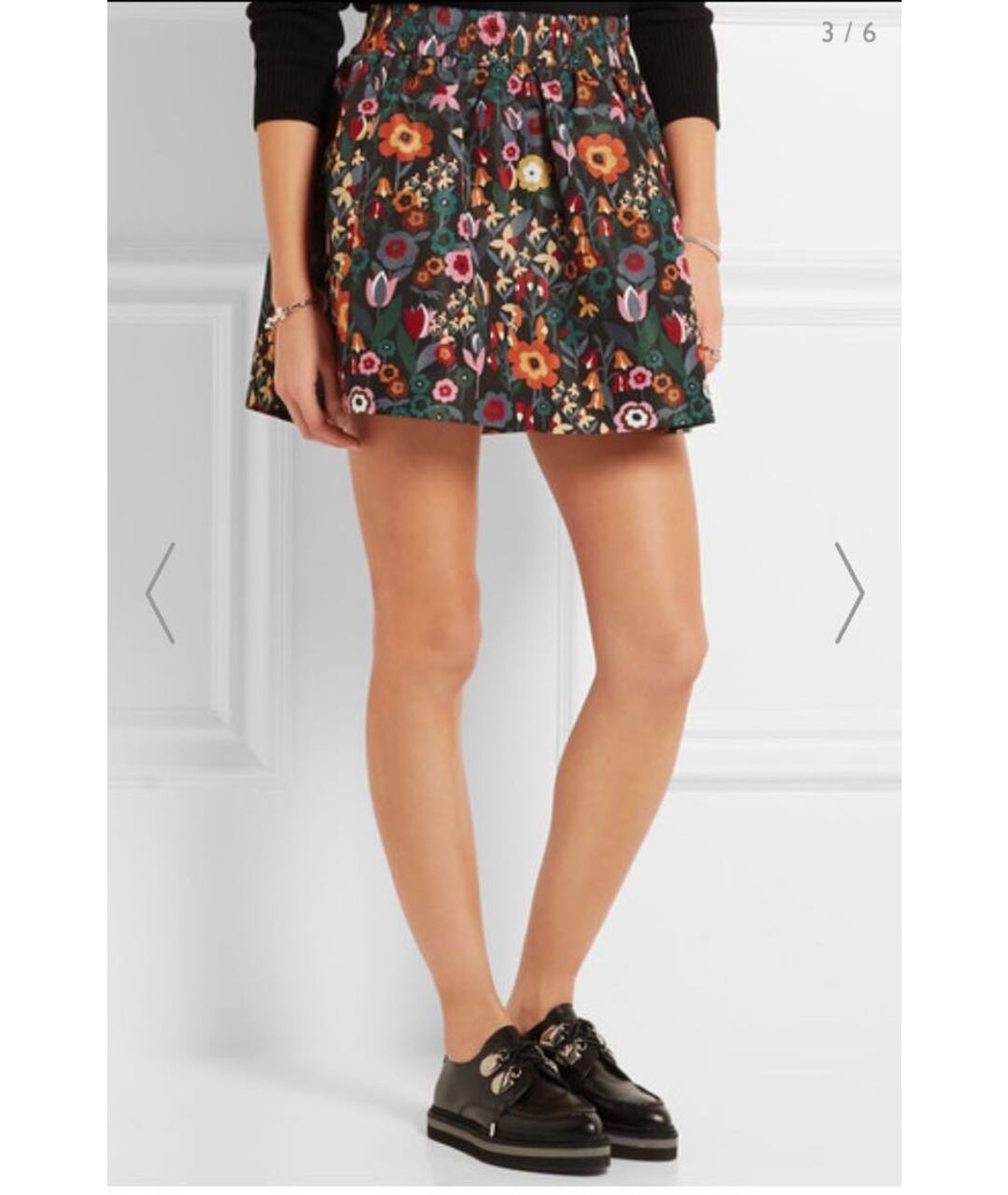 RED VALENTINO Мульти полиэстеровая юбка мини, фото 6